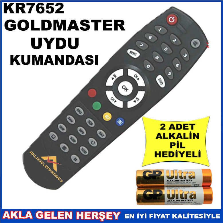 GOLDMASTER UYDU CİHAZI Receiver KUMANDASI KR7652