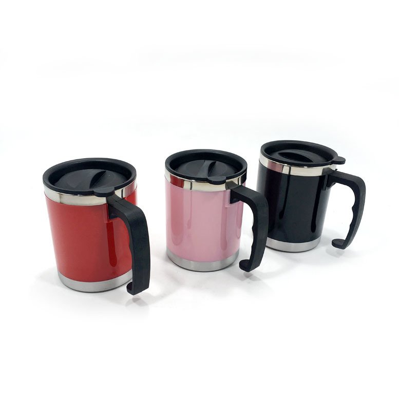 İçi Çelik Kulplu Termos Kupa Bardak 400 ml Çay Kahve Kupası 450