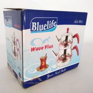 Bluelife Aile Boyu Paslanmaz Çelik Çaydanlık Set
