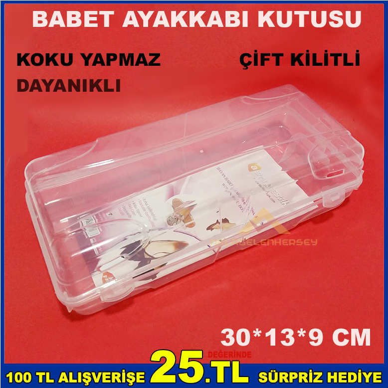 30x13x9 CM ŞEFFAF BABET AYAKKABI KORUMA KUTUSU