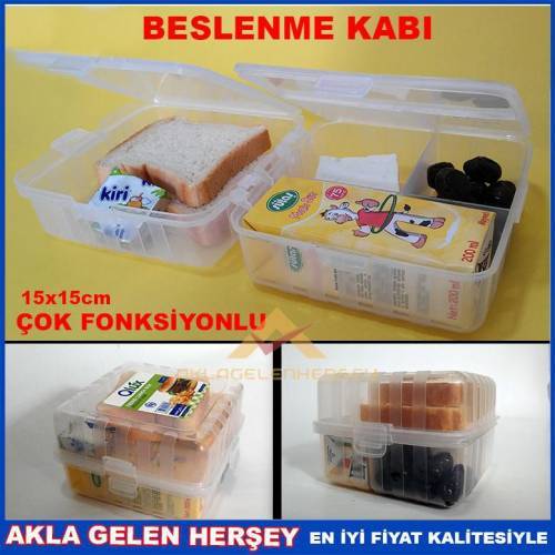 Çok Fonksiyonlu Beslenme Kabı Pratik Beslenme Kutusu Beyaz