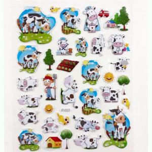 Boy Boy Çiftlik İnekleri  Serisi Kabartmalı Yapışan Stickerlar Süper Kalite 