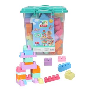 2922 Play Blox Pastel Blok Yapı Oyuncakları 83 Parça ,Kovalı ,1 Yaş ve Üzeri