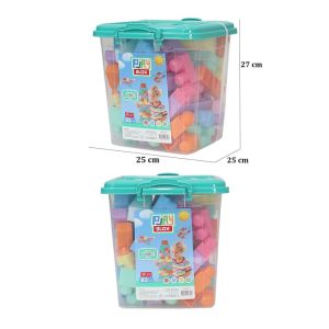 2922 Play Blox Pastel Blok Yapı Oyuncakları 83 Parça ,Kovalı ,1 Yaş ve Üzeri