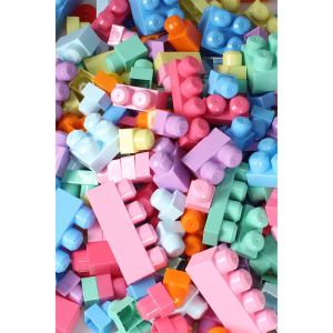 2922 Play Blox Pastel Blok Yapı Oyuncakları 83 Parça ,Kovalı ,1 Yaş ve Üzeri