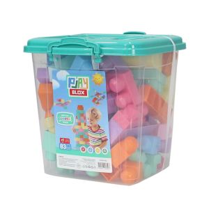 2922 Play Blox Pastel Blok Yapı Oyuncakları 83 Parça ,Kovalı ,1 Yaş ve Üzeri