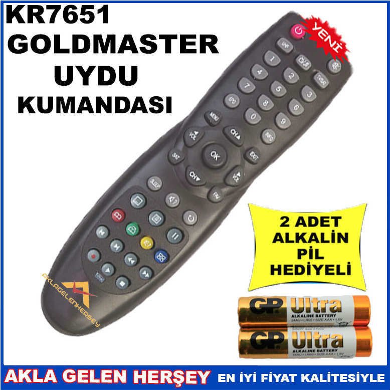 GOLDMASTER UYDU CİHAZI Receiver KUMANDASI KR7651