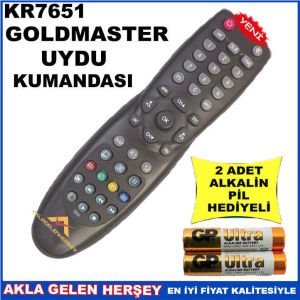 GOLDMASTER UYDU CİHAZI Receiver KUMANDASI KR7651