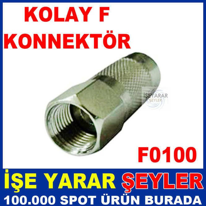 KOLAY F KONNEKTÖR UYDU KABLOSU ANTEN UCU 1 ADET