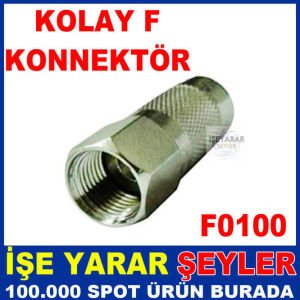 KOLAY F KONNEKTÖR UYDU KABLOSU ANTEN UCU 1 ADET