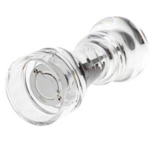 Metal Dişli Akrilik Şeffaf Gövde Çevirmeli Tuz Karabiber Değirmeni İçi Gözüken Şık Tasarım Model