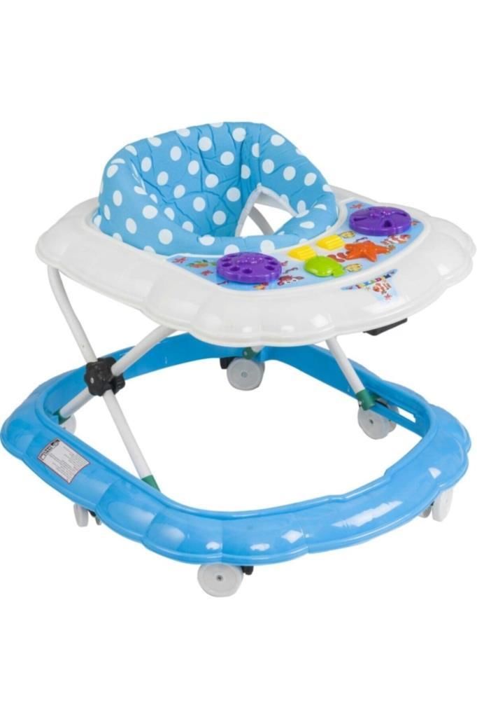 Çok Rahat Esnek ve Güvenli Bebek Mavi Yürüteç