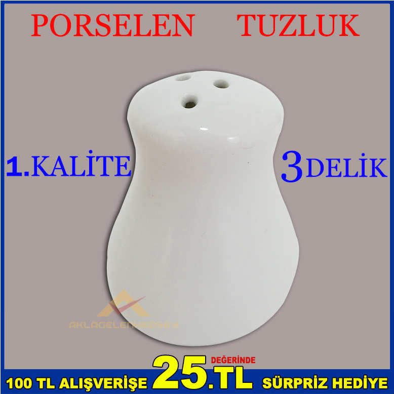 1.KALİTE PORSELEN 3 DELİK TUZLUK BAHARATLIK