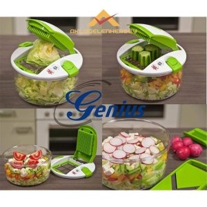 12 PARÇA ORJİNAL Genius SALAT CHEF SALATA DOĞRAYICI RENDE