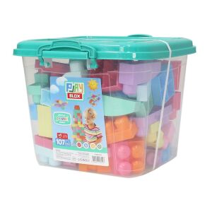 3127 Play Blox Pastel Blok Yapı Oyuncakları 107 Parça ,Kovalı ,1 Yaş ve Üzeri
