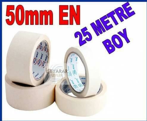 50mm 25 Metre Maskeleme Bandı Kağıt Bant