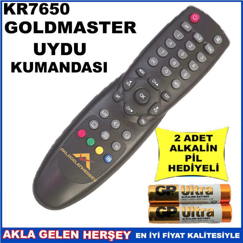GOLDMASTER UYDU CİHAZI Receiver KUMANDASI KR7650