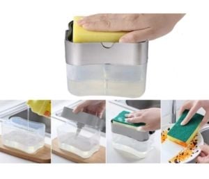 SB764 Suncook - Sun Plastik Pratik Kullanımlı Sünger Hazneli Sabunluk