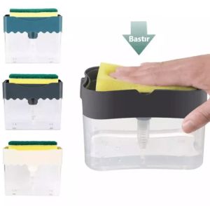 SB764 Suncook - Sun Plastik Pratik Kullanımlı Sünger Hazneli Sabunluk