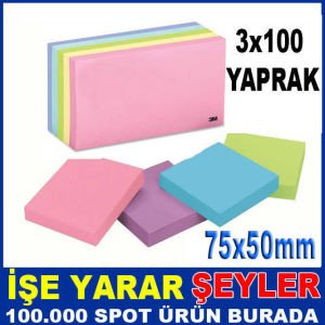 3blog 75x50 POSTIT YAPIŞKANLI NOTLUK RENKLİ BLOK