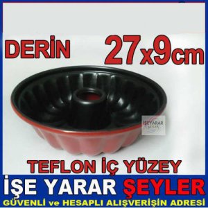 Derin Dilimli Teflon Kek Kalıbı Yanmaz YapışmazZ
