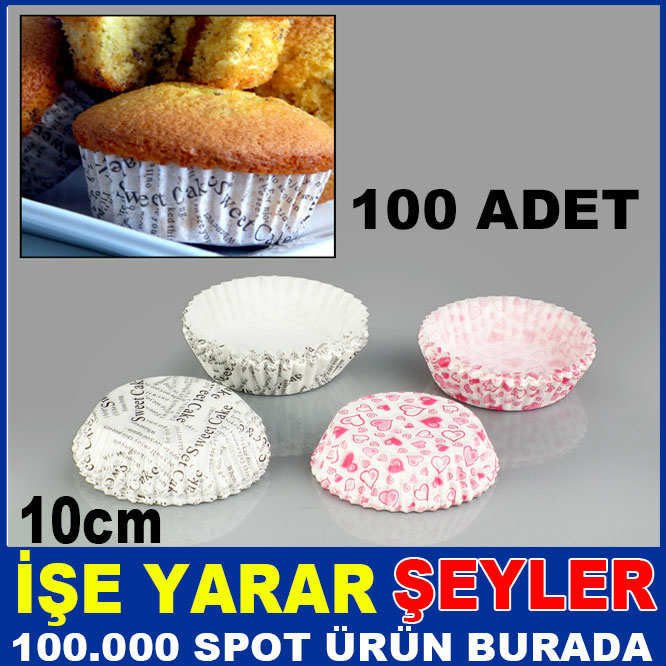 100 ADET DESENLİ KLASİK TART EKLER KEK KAPSÜLÜ