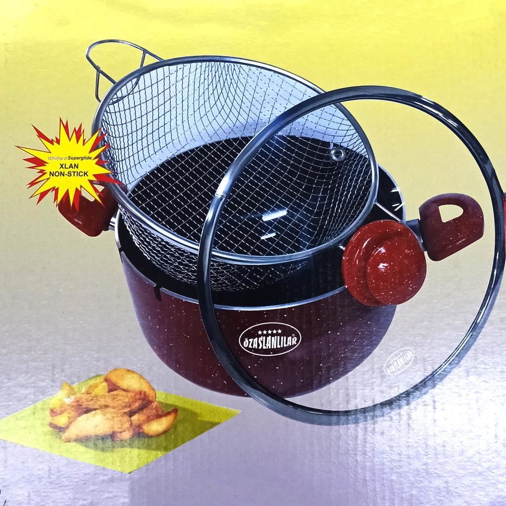 GRANİT DÖKÜM ALİMİNYUM GÖVDE DIŞ YÜZEY SERAMİK 24 CM LÜX KIZARTMA TENCERESİ