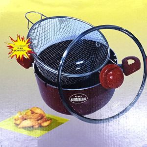 GRANİT DÖKÜM ALİMİNYUM GÖVDE DIŞ YÜZEY SERAMİK 24 CM LÜX KIZARTMA TENCERESİ