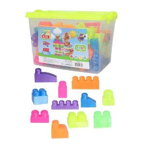 3141 Play Blox Neon Blok Yapı Oyuncakları 133 Parça ,Kovalı ,1 Yaş ve Üzeri