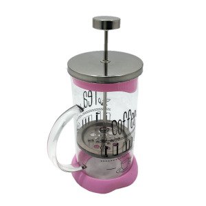Lüx Cam Bitki Çayı Demleme Süzgeci 600ml Büyük French Press Filtre Kahve Potu