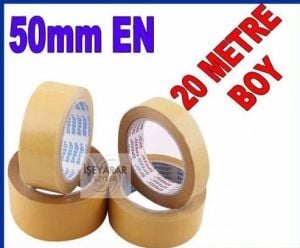 50mm 20 Metre Yapışkanlı Çift Taraflı Bant