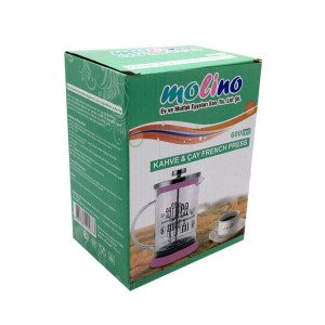 Lüx Cam Bitki Çayı Demleme Süzgeci 600ml Büyük French Press Filtre Kahve Potu