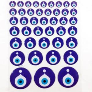 Boy Boy Nazar Boncukları Serisi Kabartmalı Yapışan Stickerlar 42 Adet 