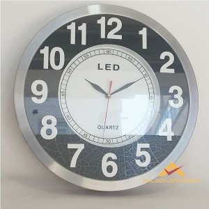 ÇELİK ÇERÇEVE BÜYÜK BOY LED IŞIKLI DUVAR SAATİ