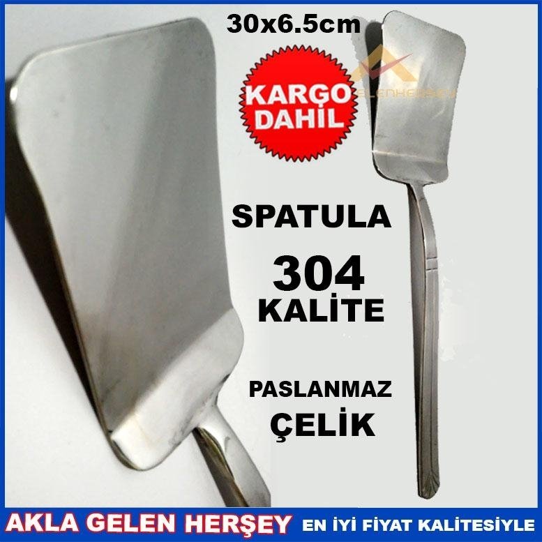 KargoDahil ÖMÜR BOYU GARANTİLİ 304 KALİTE PASLANMAZ ÇELİK SPATULA