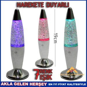LED IŞIKLI 7renk SİMLİ IŞIK ROKET LAMBA LavaLamp