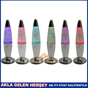 LED IŞIKLI 7renk SİMLİ IŞIK ROKET LAMBA LavaLamp