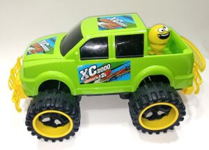 Sallanan Kafa Emoji Hediye Dev Tekerli 45cm Jumbo Pickup XC2000 Arazi Aracı 4x4 Jeep Süper Oyuncak