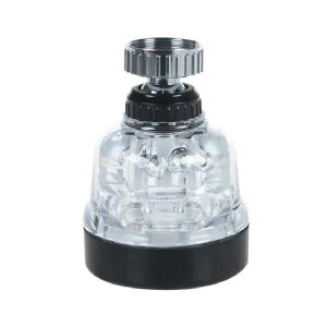 Her Yöne Hareket Eden 3 Fonksiyonlu Şeffaf Musluk Başlığı 360' Dönerli Batarya Ucu