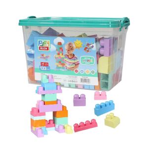 3158 Play Blox Pastel Blok Yapı Oyuncakları 133 Parça ,Kovalı ,1 Yaş ve Üzeri