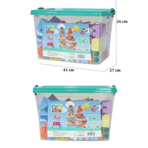 3158 Play Blox Pastel Blok Yapı Oyuncakları 133 Parça ,Kovalı ,1 Yaş ve Üzeri