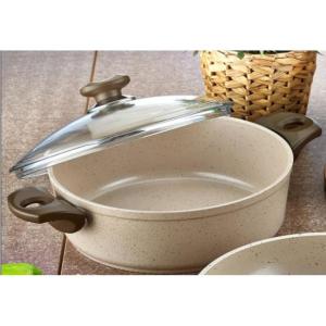 Gülsan Safran Granit Tencere Basık Karnıyarık Pilav Tenceresi 26 cm