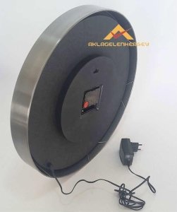 ÇELİK ÇERÇEVE BÜYÜK BOY LED IŞIKLI DUVAR SAATİ