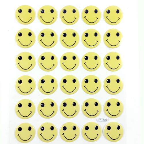 p-004  Emojiler Serisi Kabartmalı Yapışan Stickerlar Süper Kalite 30 Adet