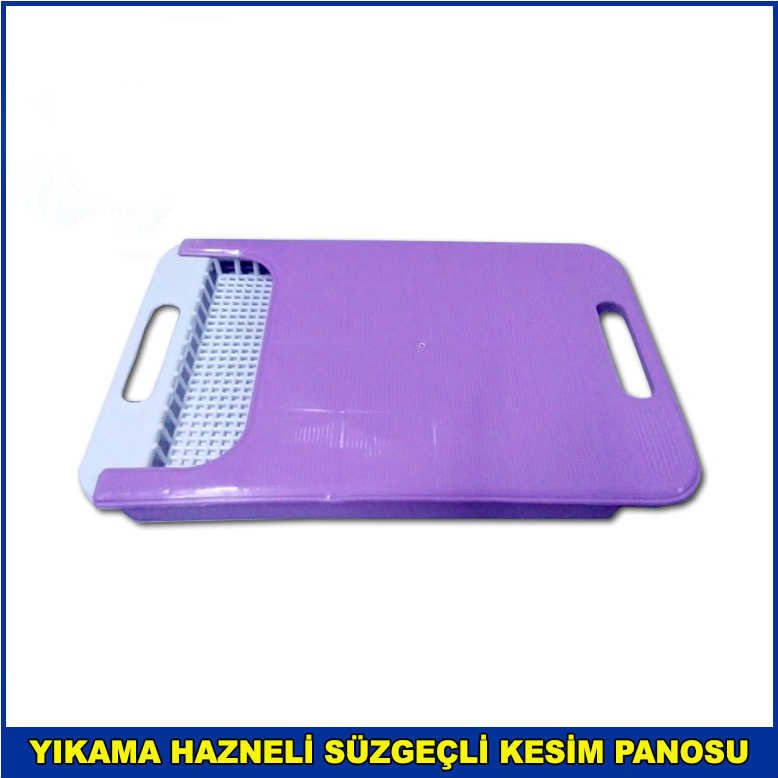 Pratik Yıkama Hazneli Süzgeçli ve Sürgülü Kesim Panosu