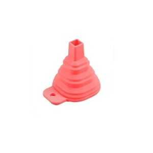 Pratik Kullanışlı Yer Kaplamayan  Mini Silikon Katlanır Huni Kırmızı Huni