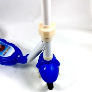 Çocuk Desenli Mavi Çocuk Scooter Frenli Demir Scooter 