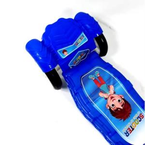 Çocuk Desenli Mavi Çocuk Scooter Frenli Demir Scooter 