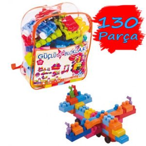 130 Parçadan Oluşan Güçlü Yıldız Bloklar Sert Plastik Puzzle Sırt Çantalı Büyük Boy Lego