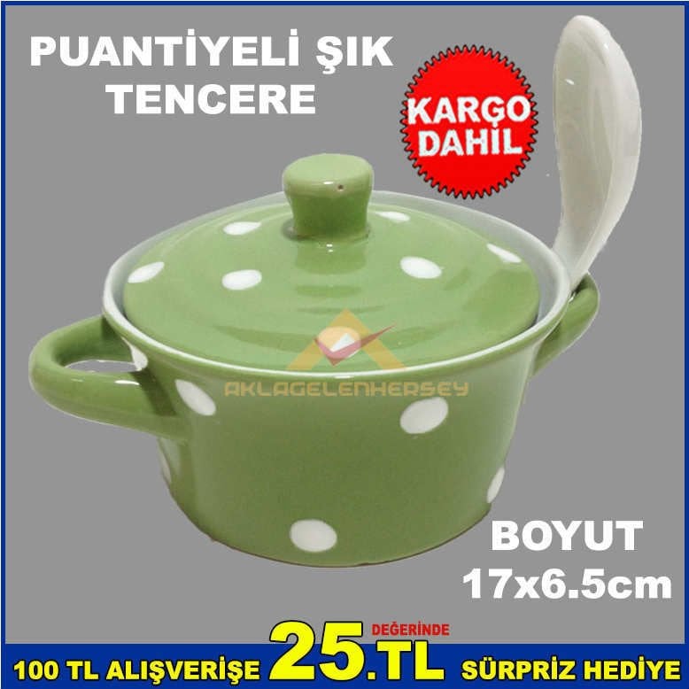 17x6.5cm ÇİFT KULPLU VE KAŞIKLI PORSELEN ÇORBA KASESİ,SAKLAMA KABI